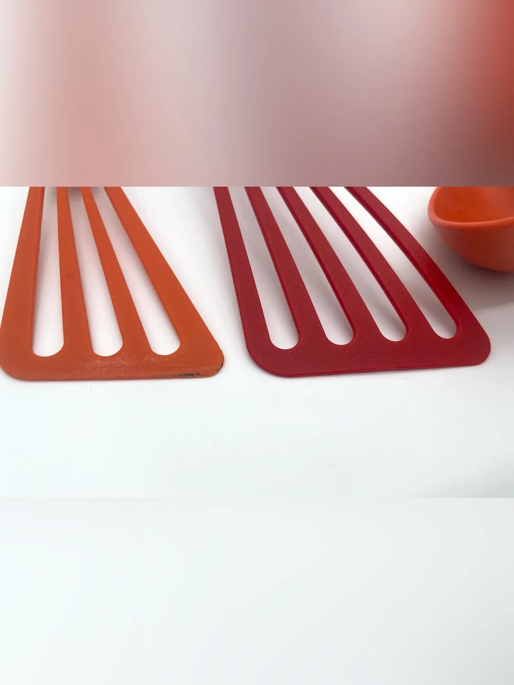 Rachel Ray Kitchen Utensils Orange Red Cooking Spatula Law Silicone Set Of 4